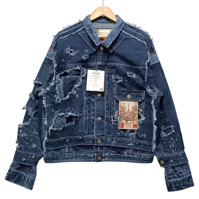 SEVESKIG セヴシグ 品番 JK-SV-NGA-1007 Re:Layer Denim Jacket クラッシュ加工 デニムジャケット 40890