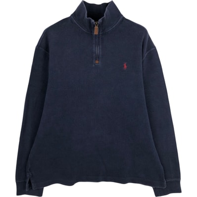 古着 ラルフローレン Ralph Lauren POLO by Ralph Lauren ハーフジップスウェットシャツ トレーナー メンズL相当/eaa624367