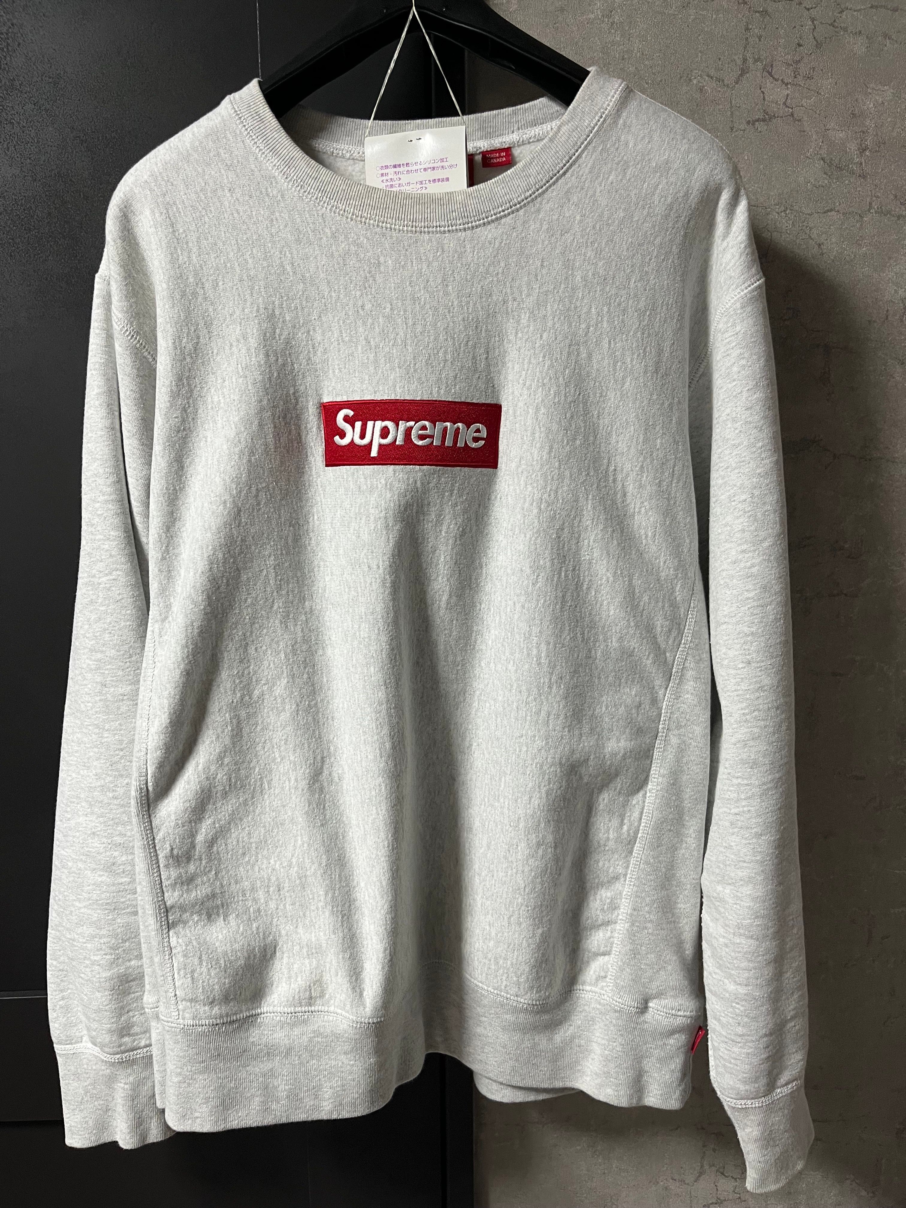 Supreme Box Logo Crewneck Sweatshirt "Ash Grey" (18FW)