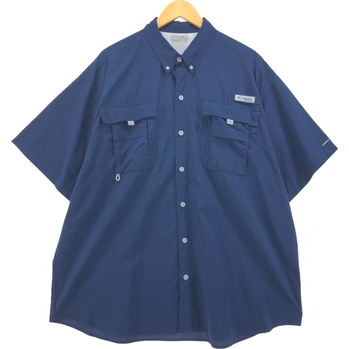 古着 コロンビア Columbia PFG OMNI-SHADE ボタンダウン 半袖 フィッシングシャツ メンズXXL相当/eaa551897