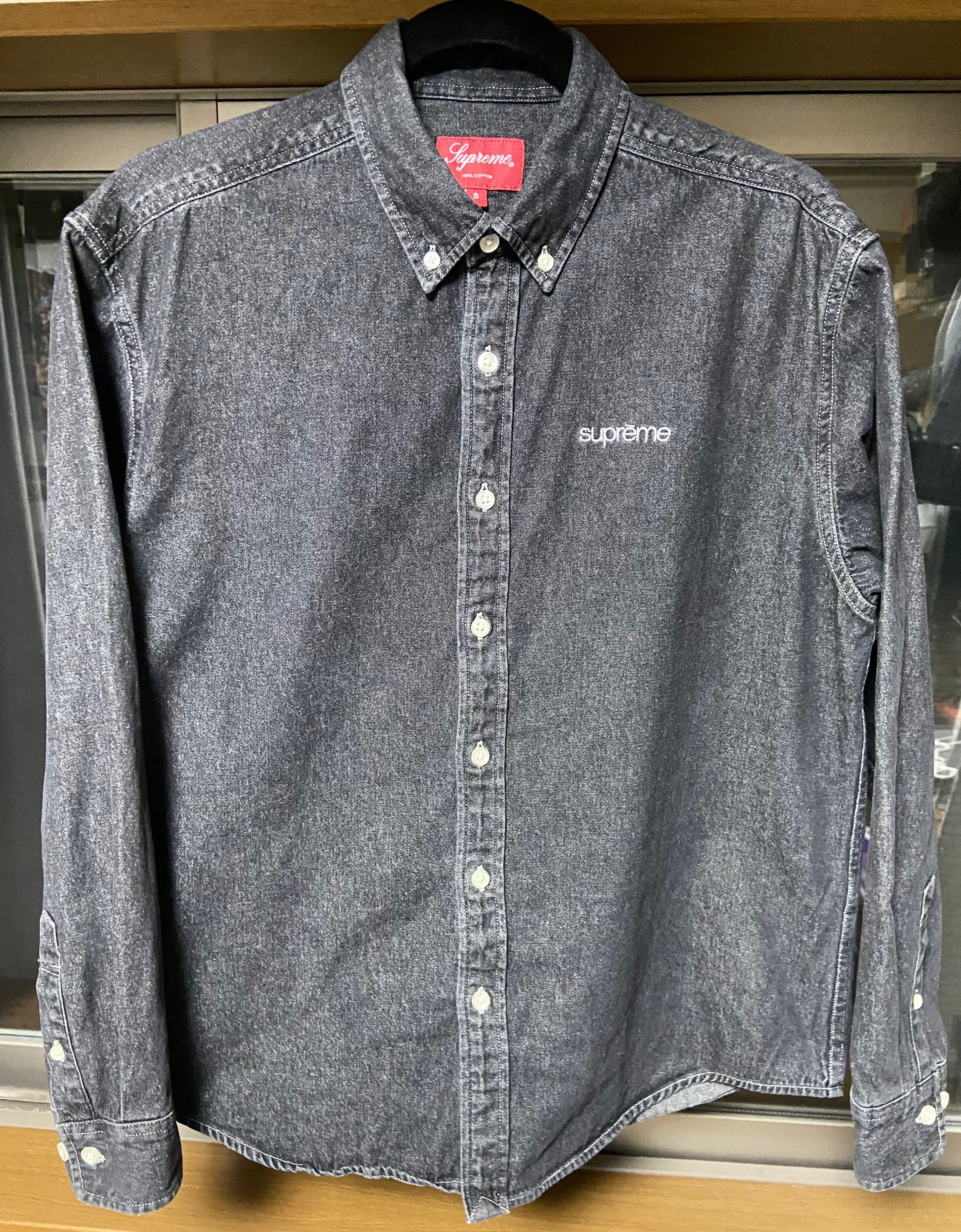 Supreme Classic Logo Denim Shirt "Black"