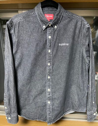 Supreme Classic Logo Denim Shirt "Black"