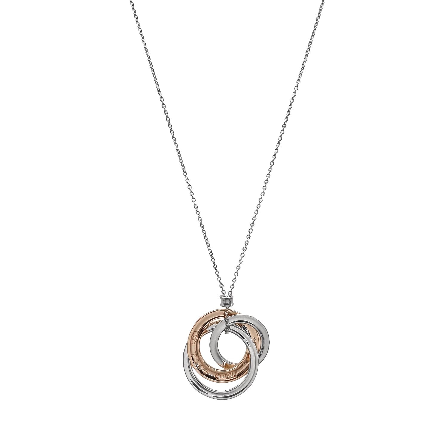 TIFFANY&Co. ティファニー 1837 インターロッキング サークル ペンダント ネックレス
SV925 ルベドメタル シルバー 新品仕上済 ユニセックス
【中古】
