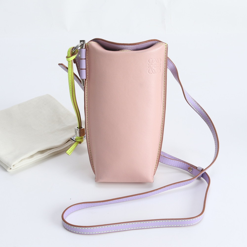 ■美品 ロエベ アナグラムゲート ポケットショルダーバッグ レザー