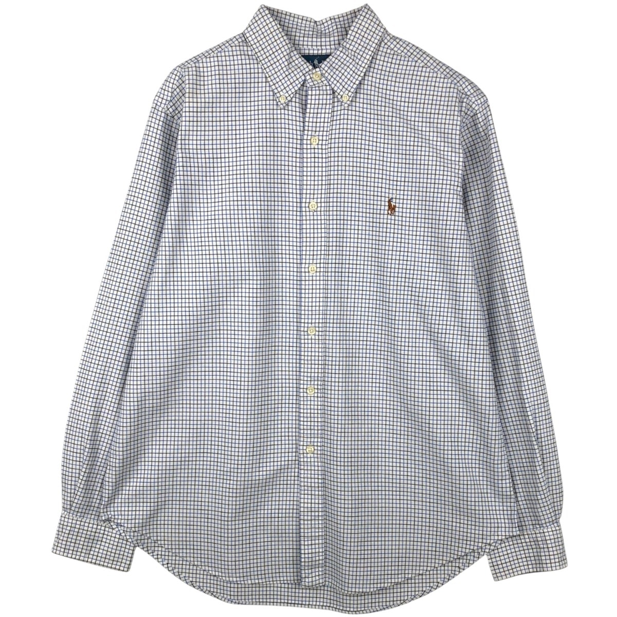古着 ラルフローレン Ralph Lauren CLASSIC FIT 長袖 ボタンダウンチェックシャツ メンズL相当/eaa649585