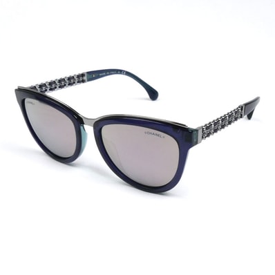 CHANEL シャネル サイドチェーン サングラス グリーン 5361-Q-A C.1576/5R 55□19 140 3N レディース【中古】