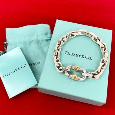 TIFFANY&Co. ティファニー メイカーズ ブレスレット シルバー925 K18イエローゴールド ブレスレット シルバー
241-8