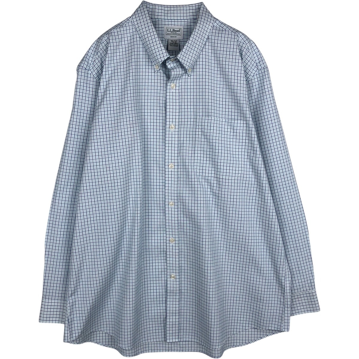 古着 エルエルビーン L.L.Bean SLIM FIT 長袖 ボタンダウンチェックシャツ メンズXL相当/eaa635642