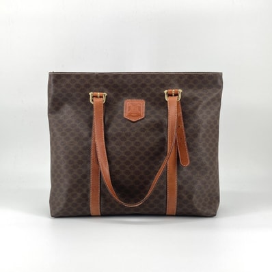 CELINE(セリーヌ) マカダム 肩掛け トリオンフ トートバッグ ブラウン