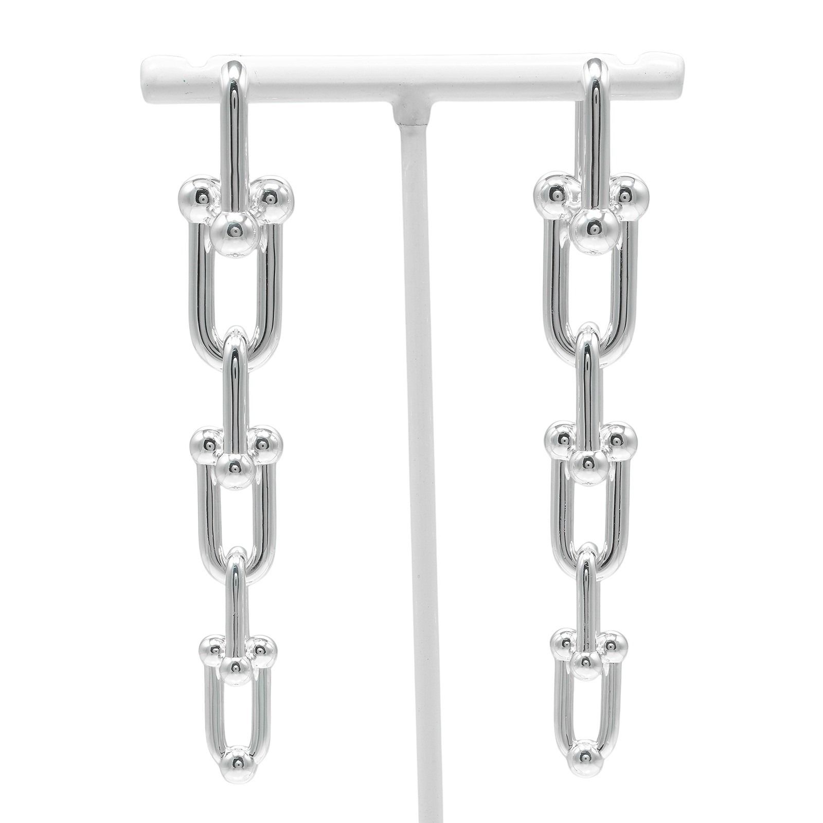 Tiffany & Co. HardWear Graduated Link Earrings "Silver"