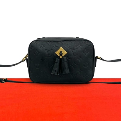 LOUIS VUITTON ルイヴィトン サントンジュ モノグラム アンプラント レザー ショルダーバッグ ノワール ブラック
118-5
