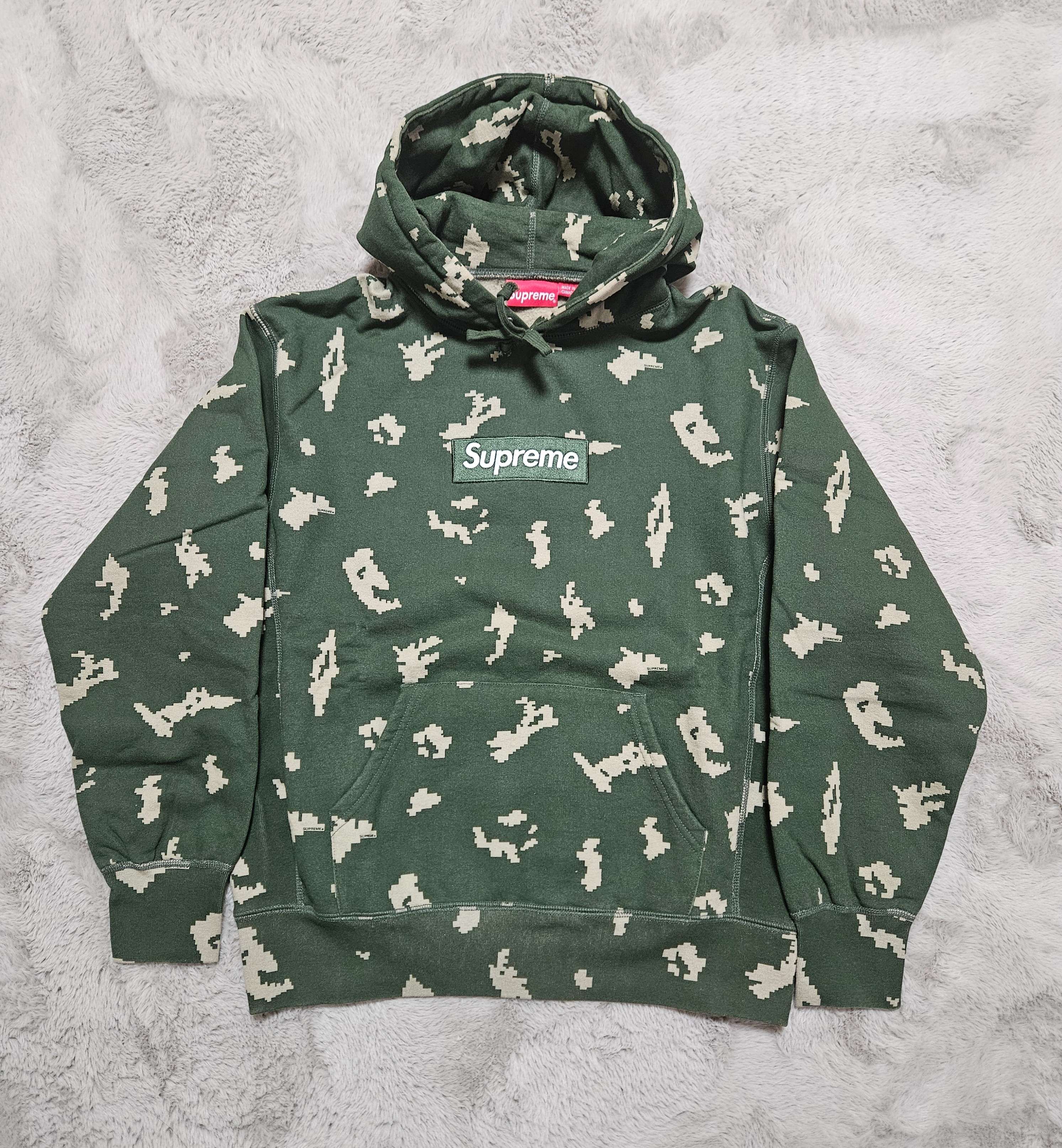 Supreme Box Logo Hooded Sweatshirt "Olive Russian Camo" (21FW)