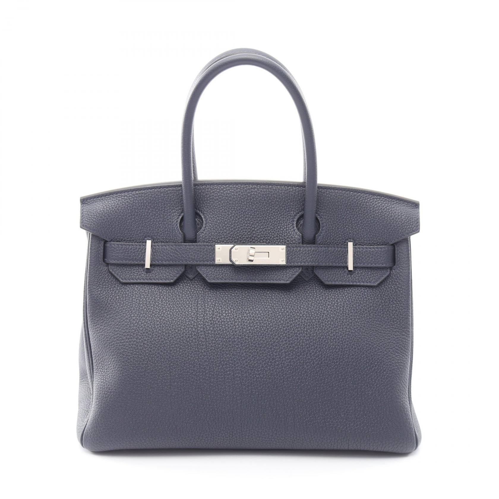 エルメス HERMES バーキン30 ブルーニュイ ハンドバッグ バッグ レザー トゴ ブルーニュイ Z刻印(2021年製造) レディース ネイビー系 【中古】