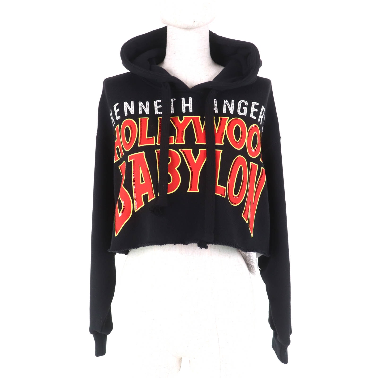 GUCCI Hollywood Babylon Cropped Hoodie "Black"