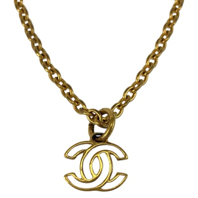 CHANEL シャネル ヴィンテージ ココマーク ゴールド メッキ ネックレス 602543 【中古】
