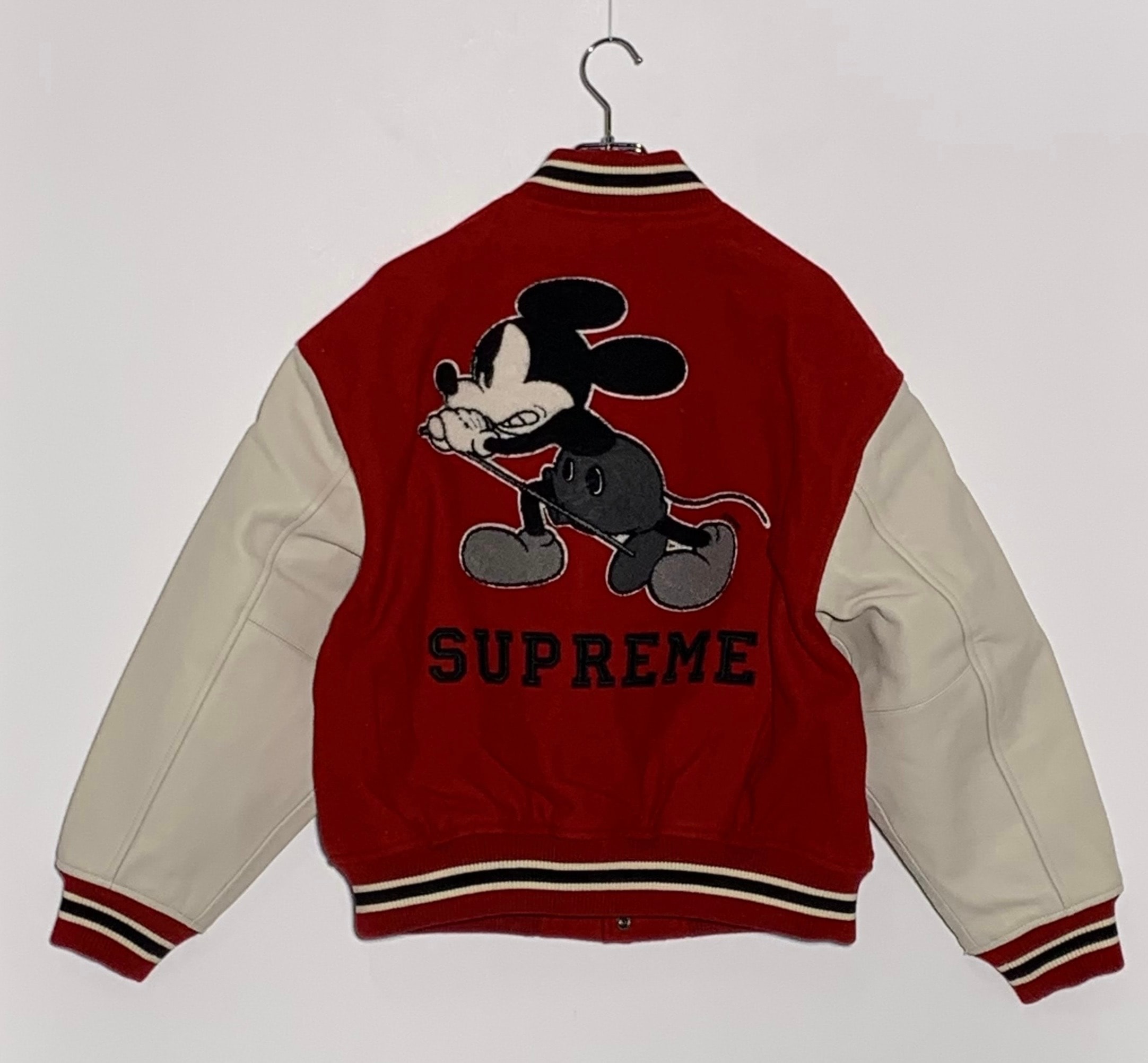 Supreme x Number (N)ine x Mickey Mouse Varsity Jacket "Red"
