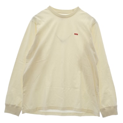 Supreme シュプリーム カットソー 22AW Small Box L/S Tee スモールボックス ロングスリーブ 長袖 Tシャツ カットソー ナチュラル オフホワイト系 M【美品】【中古】