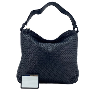 ボッテガヴェネタ BOTTEGAVENETA レザー イントレチャート ショルダーバッグ【中古】