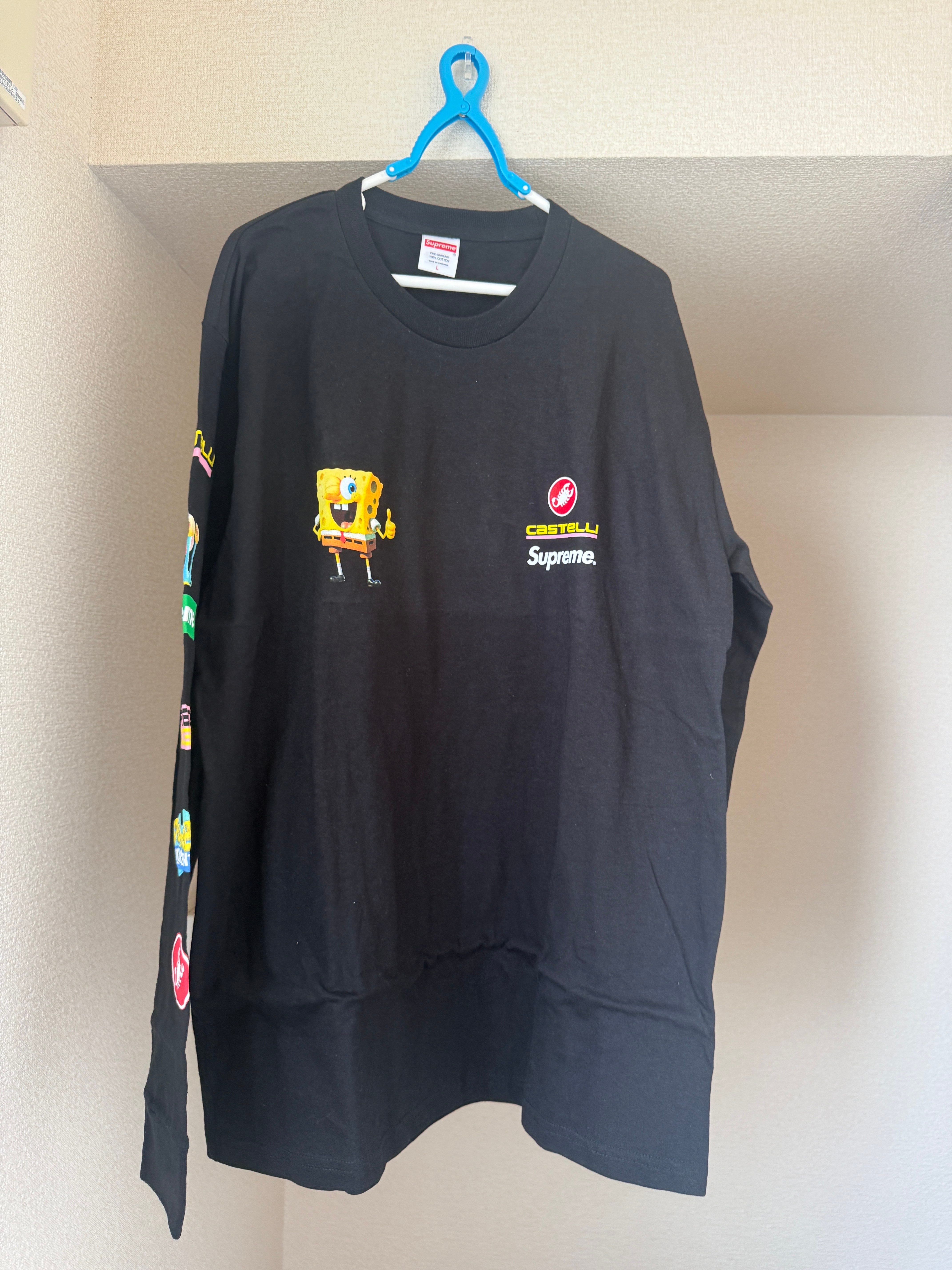 Supreme x SpongeBob Castelli Racing L/S Tee "Black"