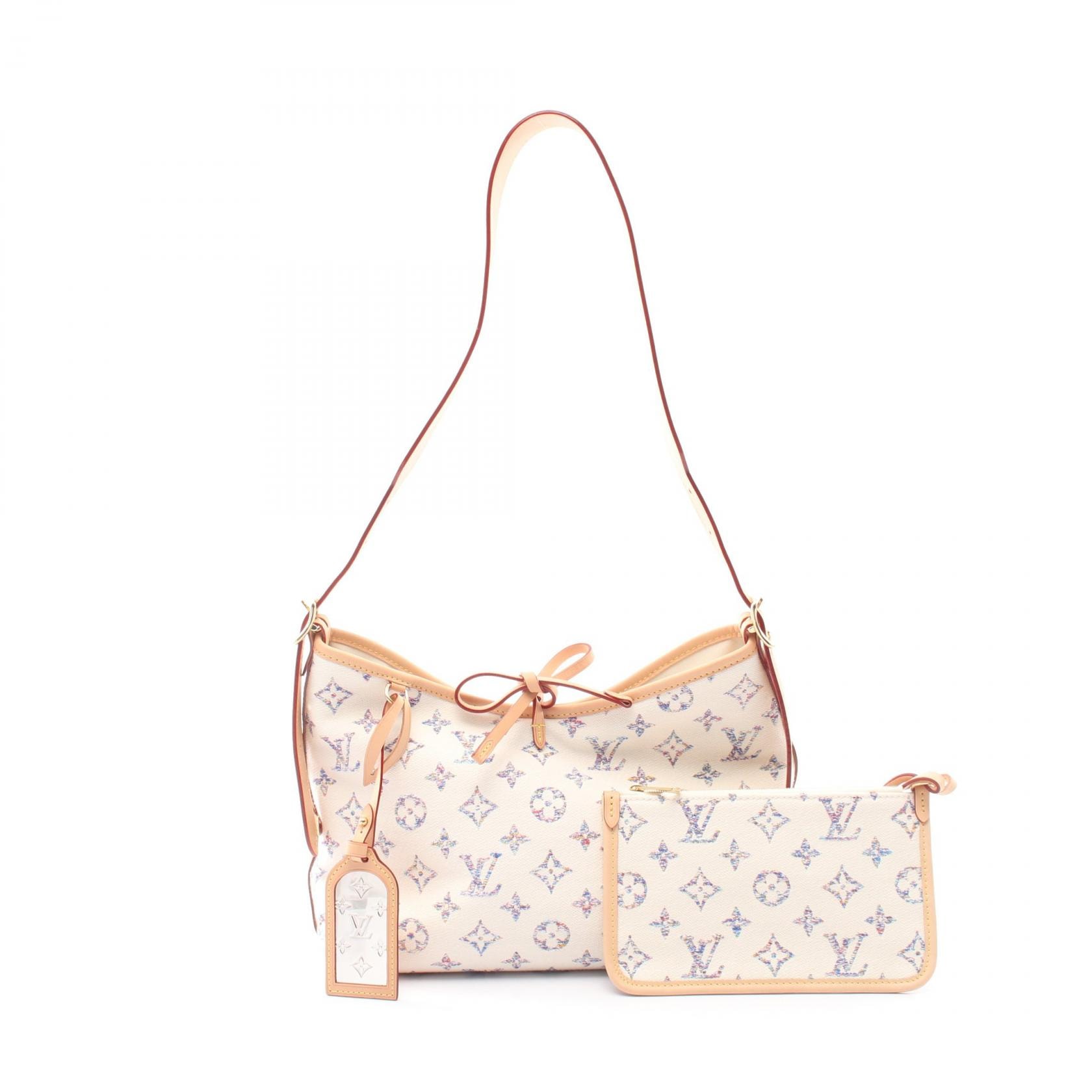 ルイ・ヴィトン LOUIS VUITTON キャリーオールNMPM モノグラムジャガード ショルダーバッグ バッグ レザー ジャガード モノグラム・ジャガード レディース ホワイト系 / マルチカラー M24707 【中古】