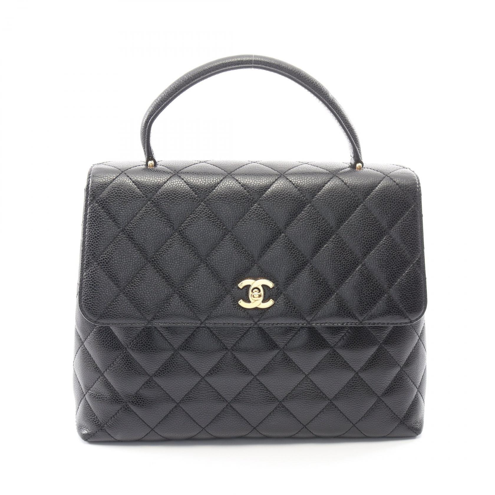 シャネル CHANEL マトラッセ ハンドバッグ バッグ キャビアスキン(グレインドカーフ) レディース ブラック系 A12397 【中古】