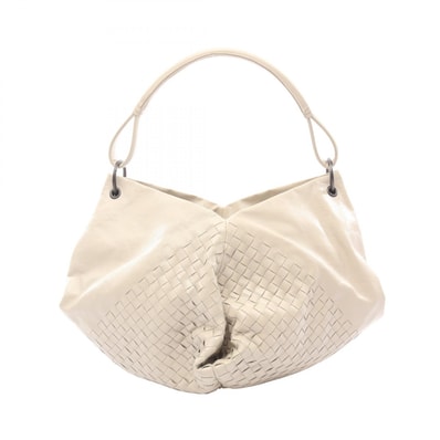 ボッテガヴェネタ BOTTEGA VENETA イントレチャート アクイローネ フォーチュンクッキー ハンドバッグ バッグ レザー レディース ベージュ系 【中古】