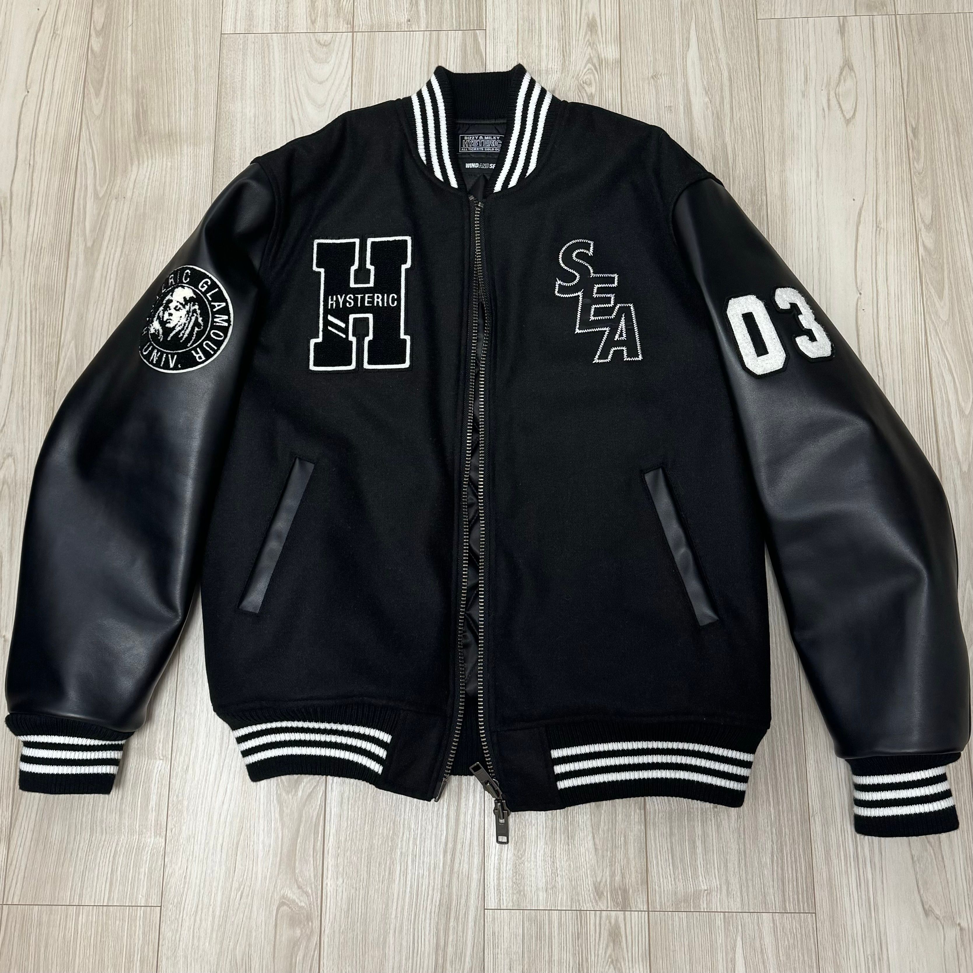 WIND AND SEA x HYSTERIC GLAMOUR Stadium Jumper "Black"