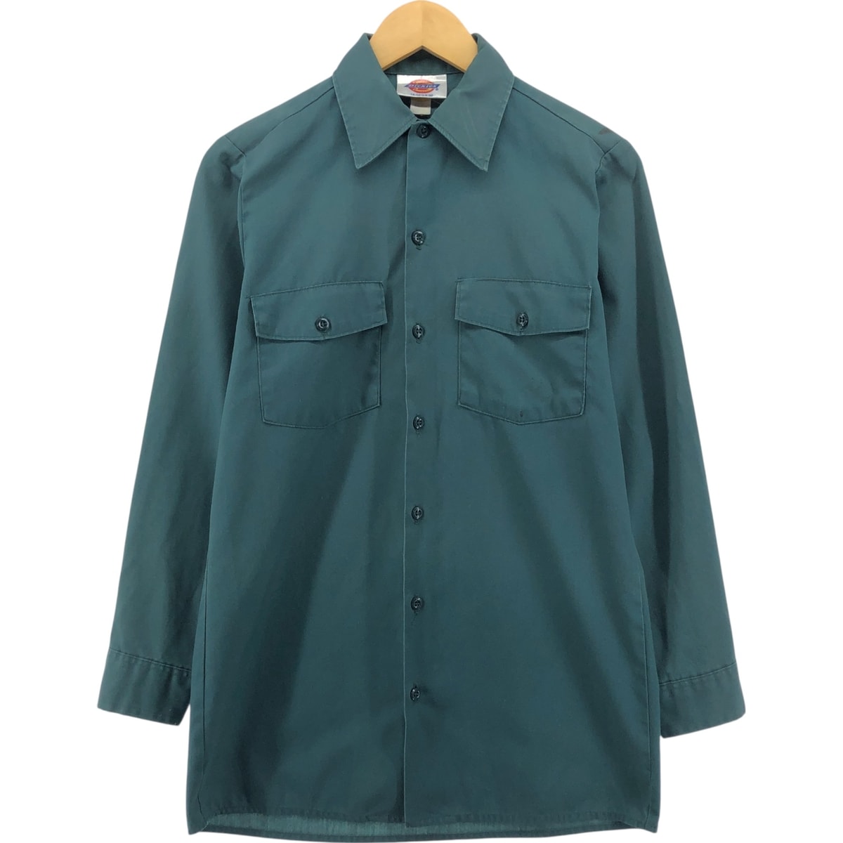 古着 80~90年代 ディッキーズ Dickies 長袖 ワークシャツ ボックスシャツ USA製 メンズS相当/eaa556632