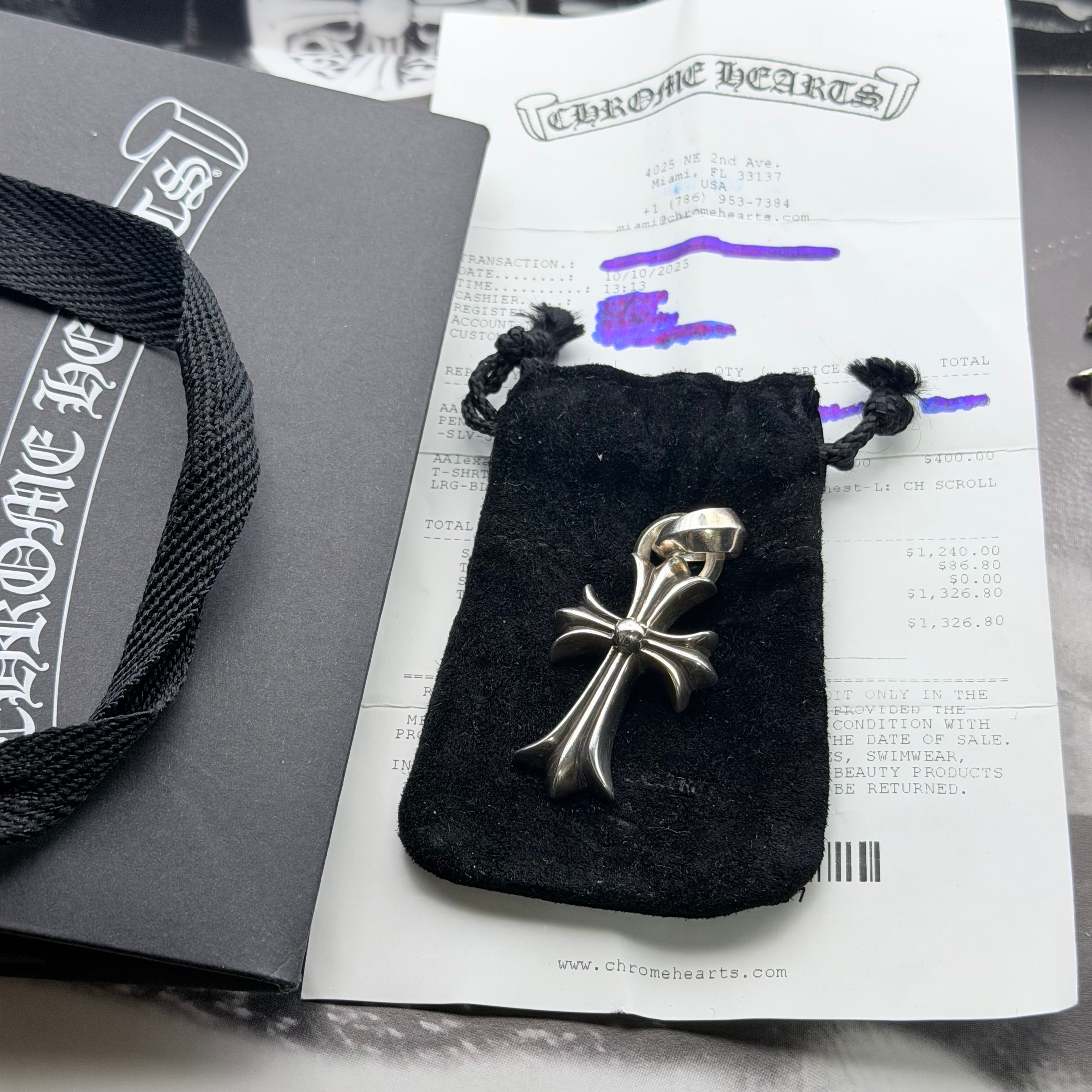 Chrome Hearts CH Cross Pendant Small / Plain Bail "Silver"