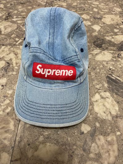 Supreme Washed Chino Twill Camp Cap "Denim"(21FW)