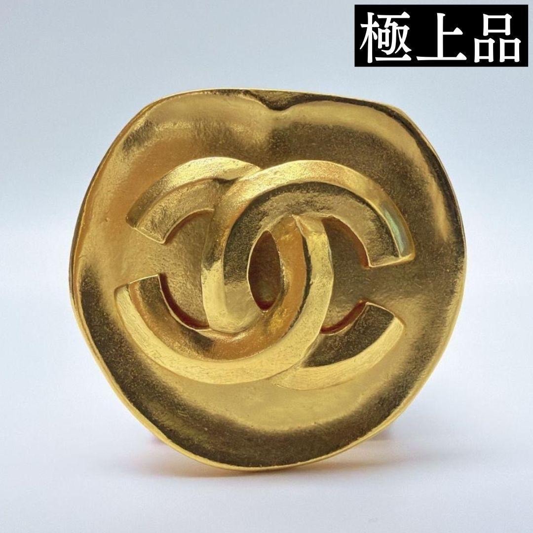 A (未使用に近い)】【極上品】CHANEL シャネル ココマーク ブローチ