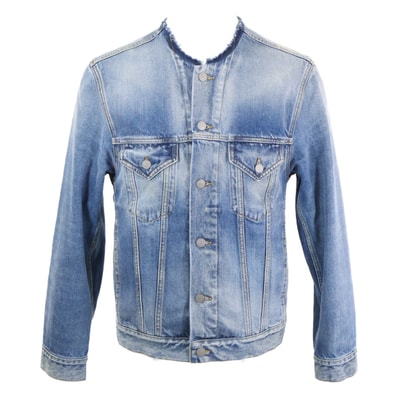 メゾンマルジェラ 4 14【美品/国内正規/24年製】SI1AM0006 Collarless Denim Trucker カラーレス デニムジャケット 46
