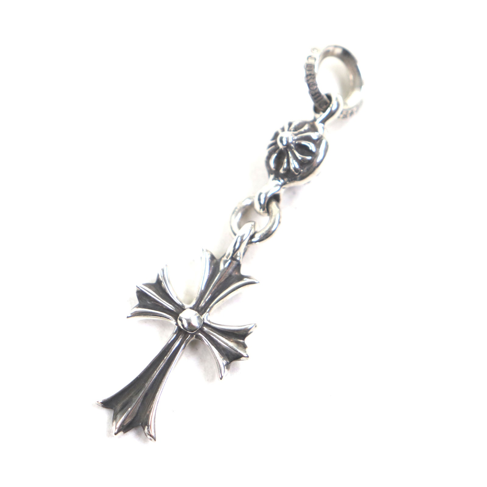 Chrome Hearts 1 Ball Tiny CH Cross Charm "Silver"