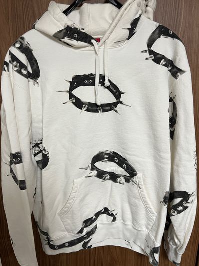 Supreme Studded Collars Hooded Sweatshirt "White"