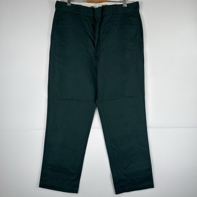 古着 ディッキーズ Dickies ワークパンツ ストレート 作業着 大きいサイズ 874 オリジナルフィット ワンポイント カラーパンツ グリーン メンズ