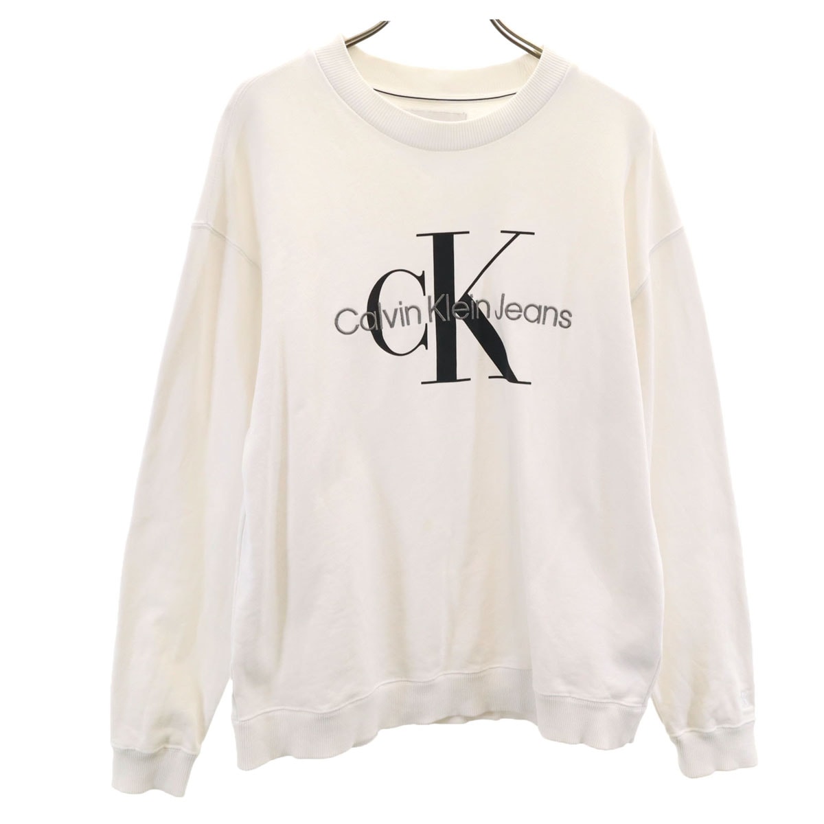 Calvin klein Jeans カルバンクラインジーンズ 長袖 スウェット トレーナー M ホワイト