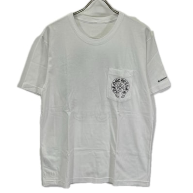 クロムハーツ ホワイト ホースシュー ポケット 半袖Tシャツ L