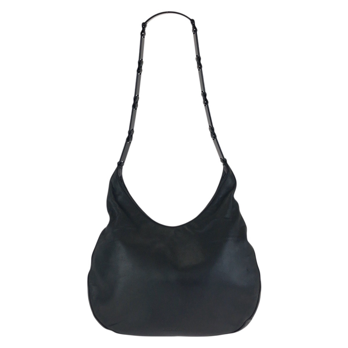 PRADA プラダ ブラック 黒 シルバー金具 レザー プラスチック/ ショルダーバッグ 602248 【中古】