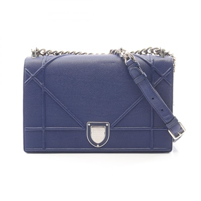 ディオール Dior DIORAMA ディオラマ ショルダーバッグ バッグ レザー レディース ブルー系 M0422OVRG-73B 【中古】