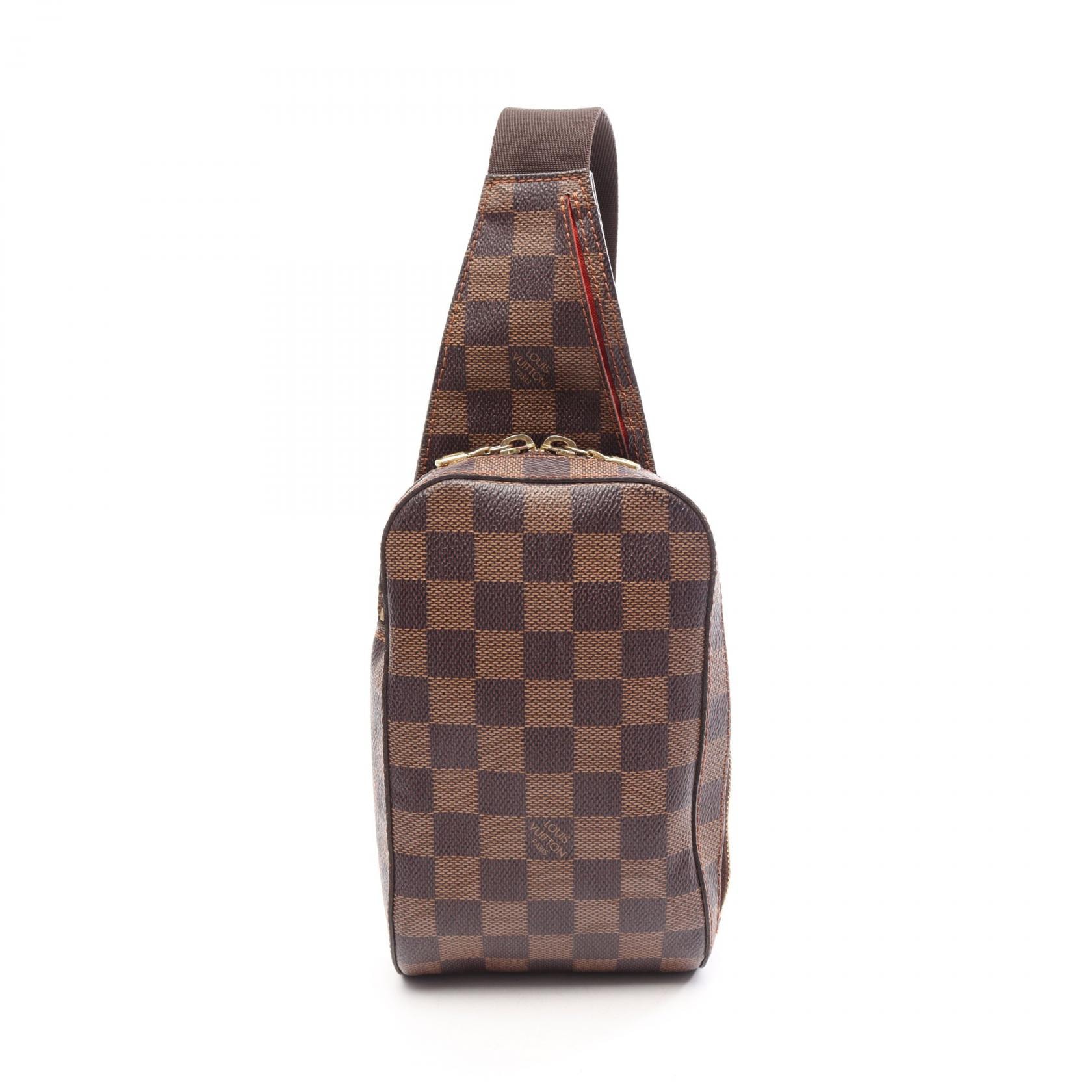ルイ・ヴィトン LOUIS VUITTON ジェロニモス ダミエエベヌ ウエストバッグ ボディバッグ バッグ PVCコーティングキャンバス メンズ レディース ブラウン系 N51994 【中古】
