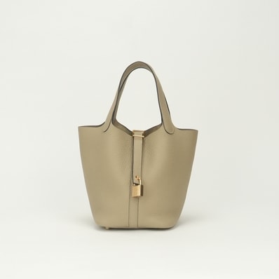 エルメス HERMES ピコタンロックPM ピコタンロック PM ピコタンPM ピコタンロック18 バッグ トートバッグ トリヨンクレマンス トレンチ Trench ベージュ Beige ゴールド金具 ハンドバッグ