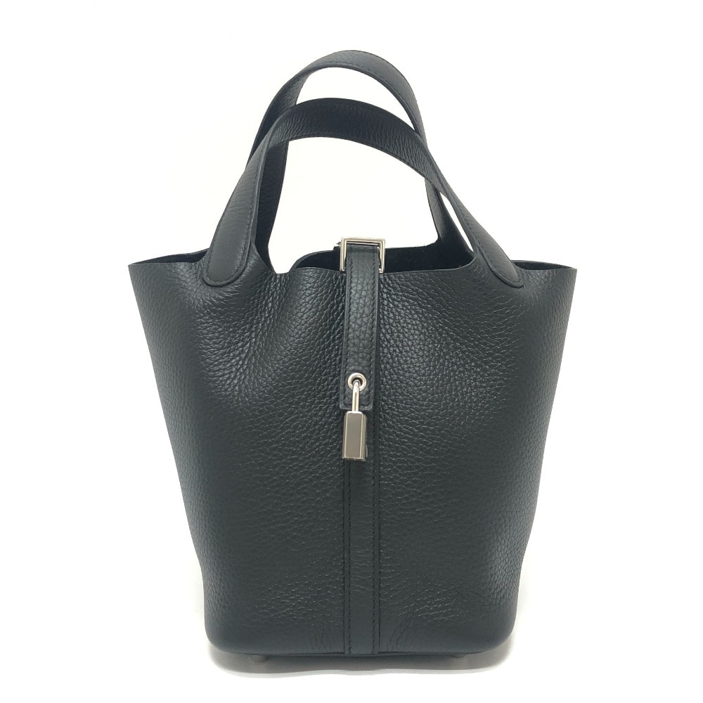 エルメス HERMES ピコタンロックPM ピコタンロック PM W刻 ハンドバック カバン バック ピコタン ハンドバッグ トリヨンクレマンス W刻 シルバー金具 ブラック 未使用