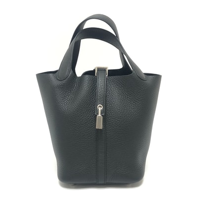 エルメス HERMES ピコタンロックPM ピコタンロック PM W刻 ハンドバック カバン バック ピコタン ハンドバッグ トリヨンクレマンス W刻 シルバー金具 ブラック 未使用