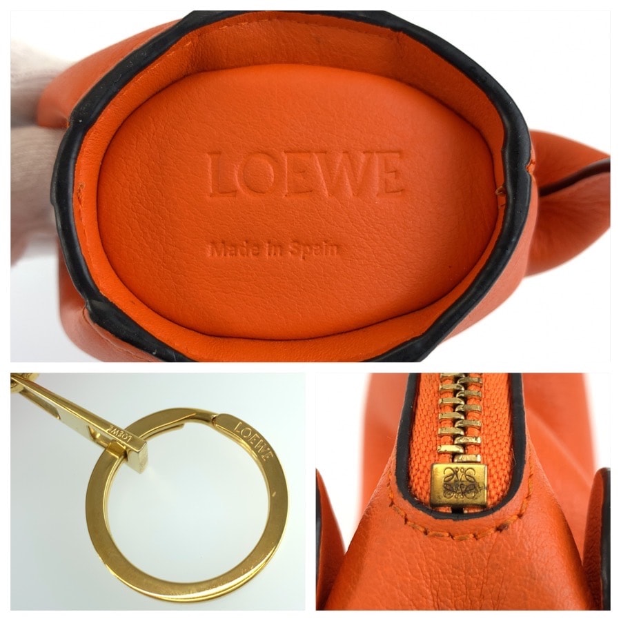 B (目立った傷や汚れなし)】LOEWE ロエベ 像モチーフ オレンジ