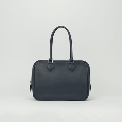 エルメス HERMES プリュム28 プリュム 28 バッグ トートバッグ エバーカラー ブルーインディゴ BlueIndigo ネイビー Navy 紺 青 シルバー金具 ハンドバッグ ビジネスバッグ