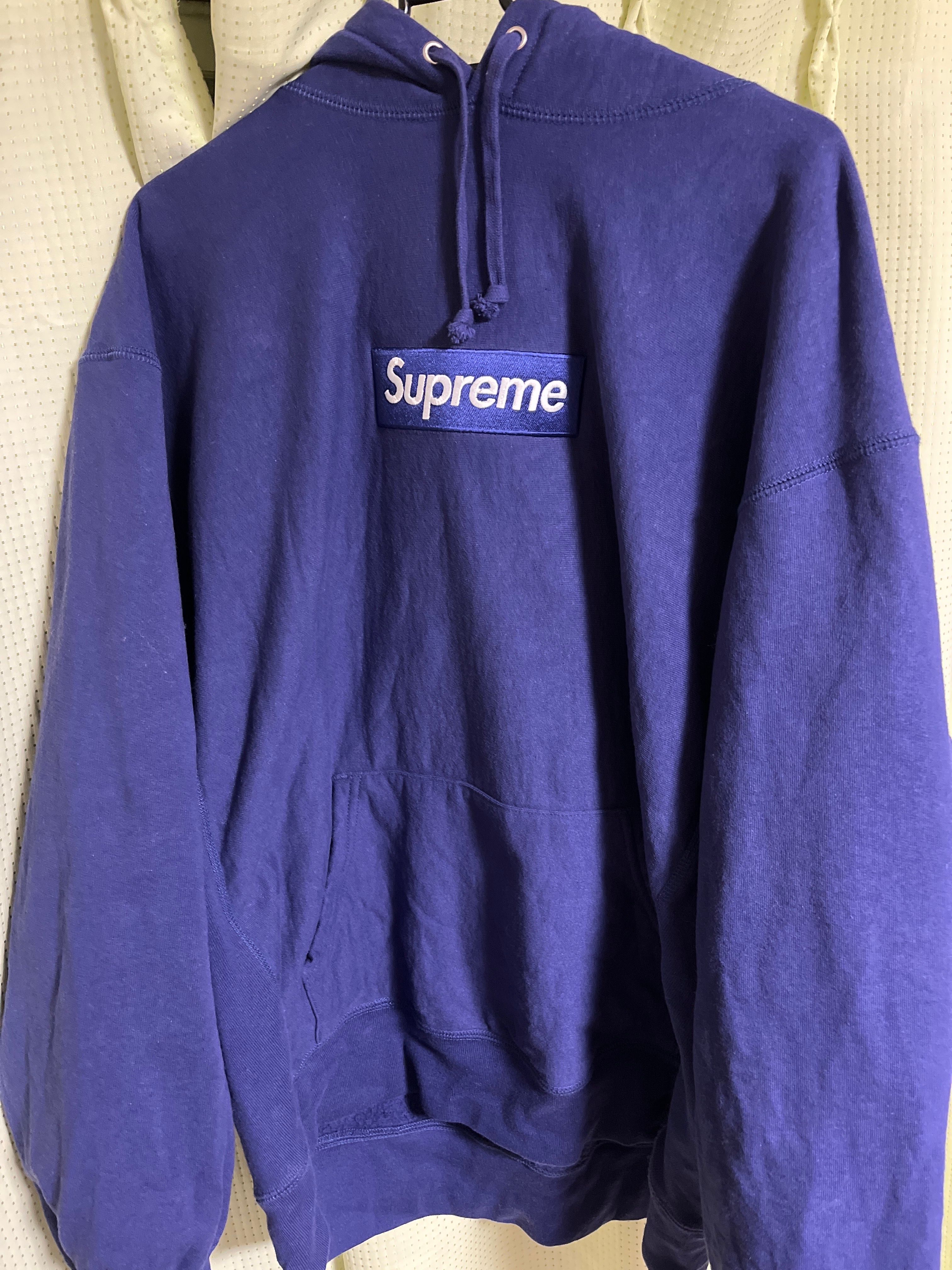 Supreme Box Logo Hooded Sweatshirt "Washed Navy" (21FW)