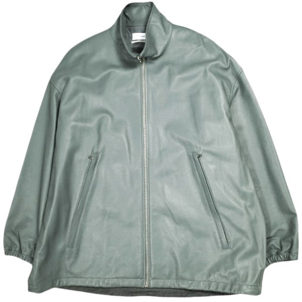 新品 Graphpaper グラフペーパー 24AW Sheep Leather Track Blouson シープレザートラックブルゾン GM243-30097 2 GRAY 革ジャン レザージャケット アウター g24929