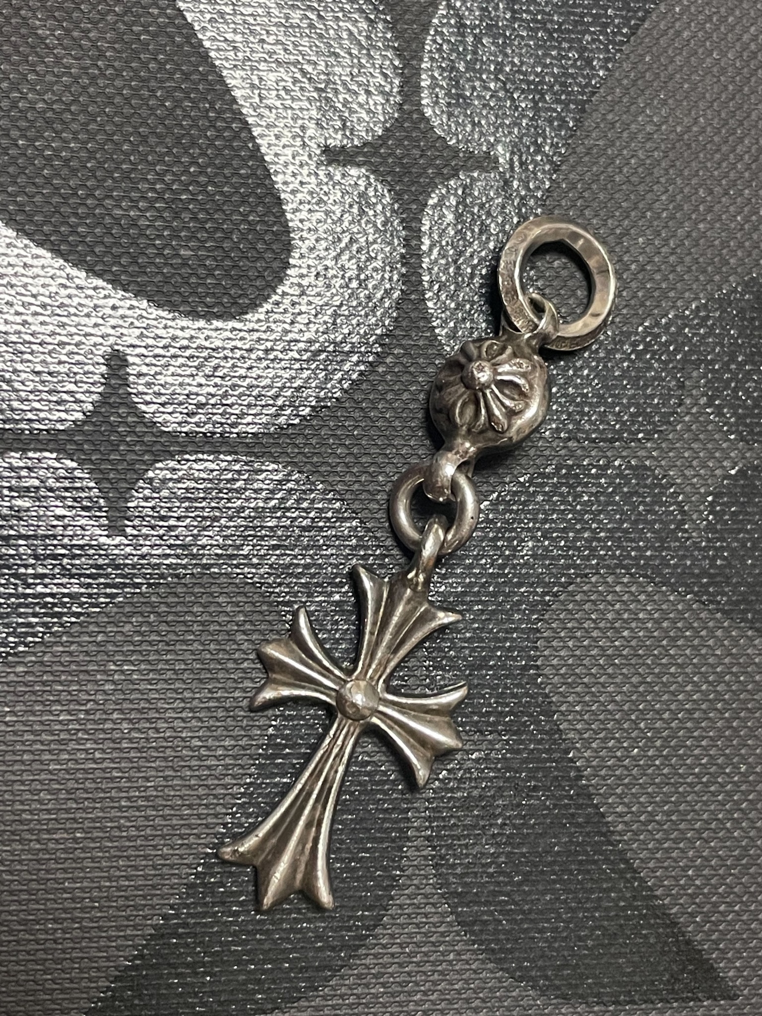 Chrome Hearts 1 Ball Tiny CH Cross Charm "Silver"