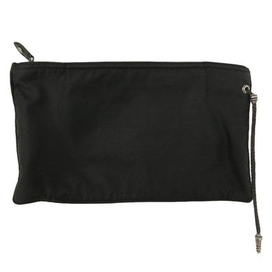 CHROME HEARTS クロムハーツ(原本無) レザーブレード付 ナイロン ポーチ クラッチバッグ【中古】