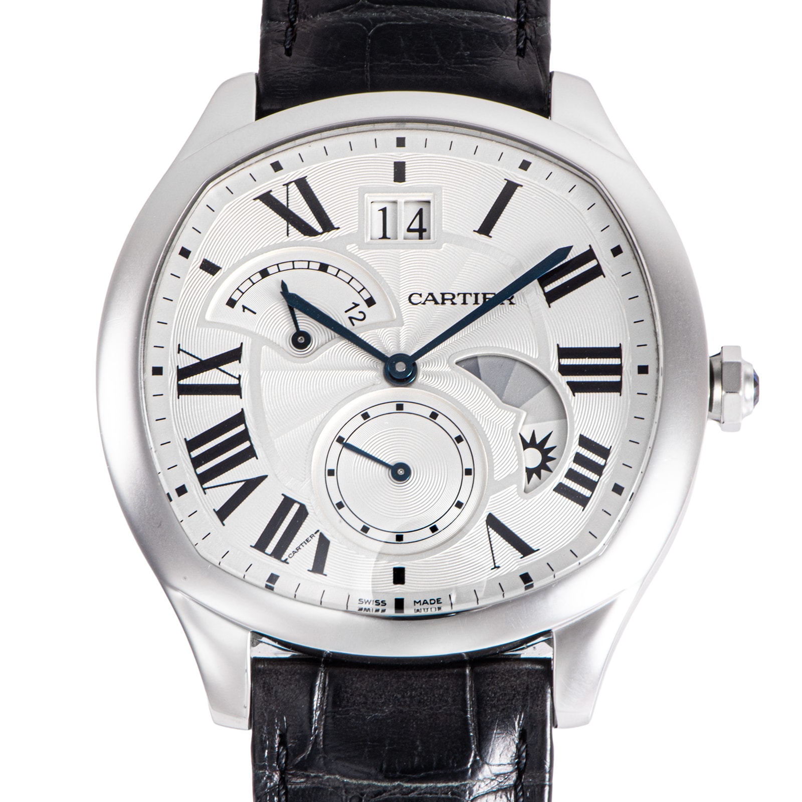 Cartier カルティエ ドライブ ドゥ カルティエ ラージデイト WSNM0005 2タイムゾーン ステンレススチール【中古】
